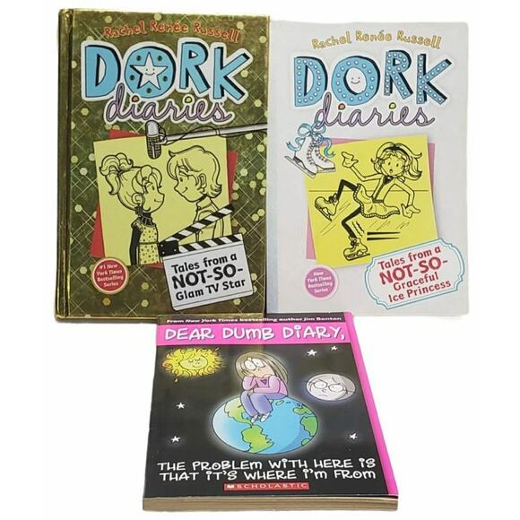 Dork Diaries Tales & Dear Dumb Diary Another Graceful Ice Princess Book Bundle - Picture 1 of 11